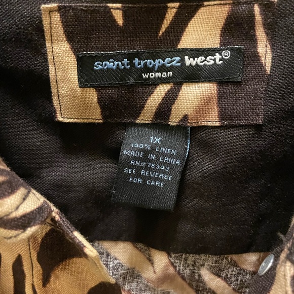 100% Linen Jacket, animal print, very high quality linen - Picture 5 of 8